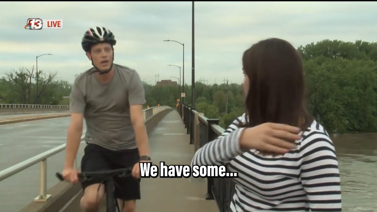 I like to think every day can be National Bike to Work Day. Reminded me of when I interrupted Maria's live shot with my audit of the bike trail. Sorry about that Maria!