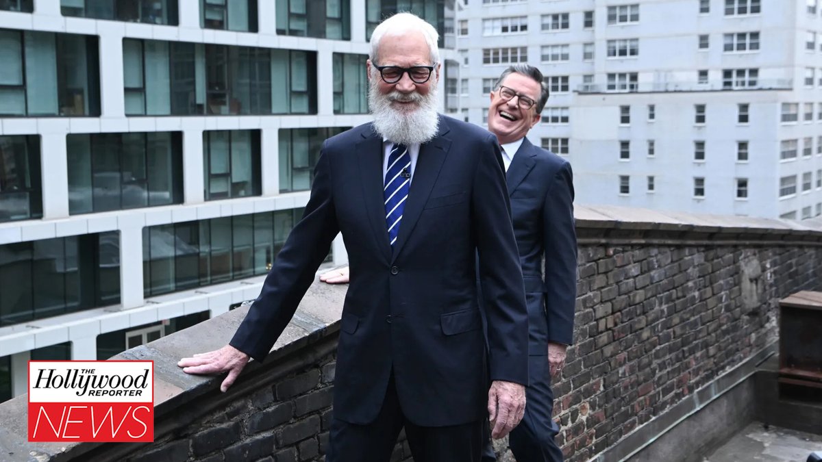 One week before #TheLateShow signs off for good, David Letterman returned to the Ed Sullivan Theater to help Stephen Colbert say goodbye…with a little chaos. #THRNews