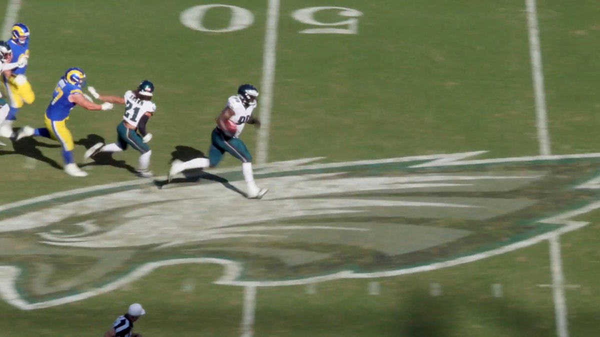 "Damn you were moving!" The last time the Philadelphia Eagles faced the Rams, Jordan Davis made magic happen 💨