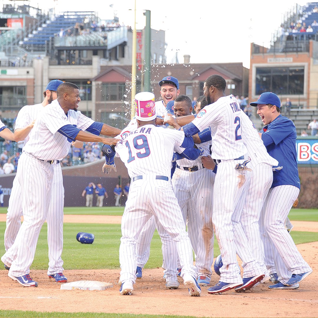 𝐌𝐚𝐲 𝟏𝟓, 𝟐𝟎𝟏𝟓 Gregory Polanco trips going after a fly ball and the Cubs walk it off!