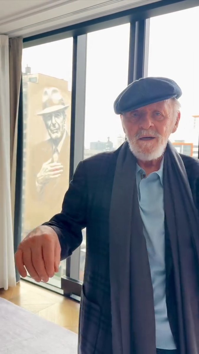 Sir Anthony Hopkins showed off his dancing skills in an homage to Leonard Cohen 🥰 "When in Montréal, Dance Me to the End of Love🕺" the legendary actor, 88, wrote ✨ 📽️ : #AnthonyHopkins #LeonardCohen #Dancing