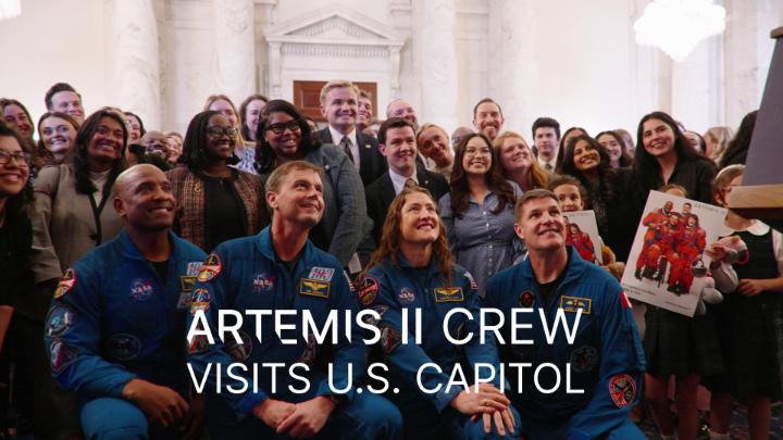 "It’s great to be with you in the people’s house." This week, NASA’s Artemis II crew visited the U.S. Capitol to speak with lawmakers, congressional staff, and special guests about their historic 10-day mission around the Moon and back. And, yes, Rise was there too!