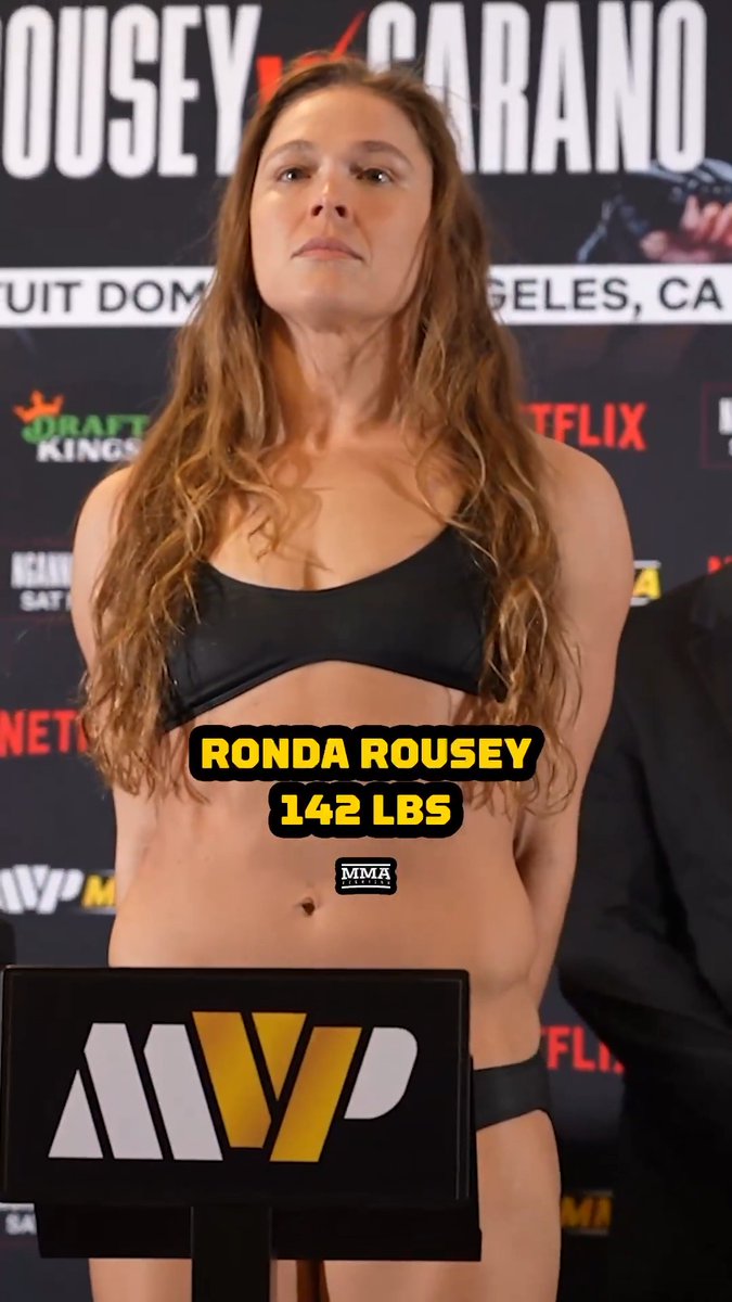 Ronda Rousey officially makes weight ahead of her fight against Gina Carano