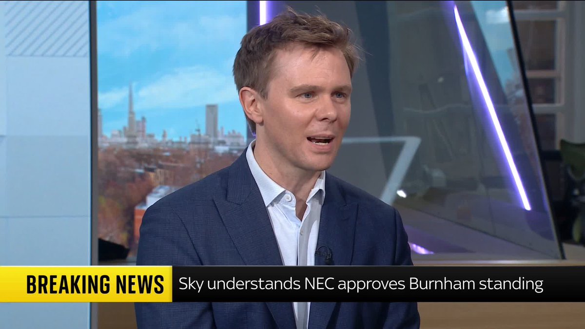 BREAKING: Sky News understands Labour's NEC committee officers have voted by a majority to let Andy Burnham stand for selection as the candidate in the Makerfield by-election. Sky's Rob Powell has the latest Live updates: 📺 Sky 501