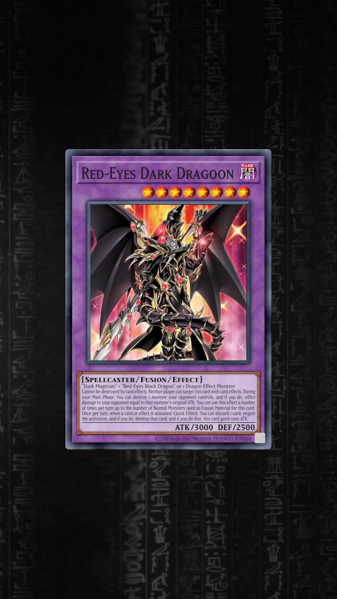 Today, we shine the spotlight on an absolute powerhouse that commands both fear and respect: Red-Eyes Dark Dragoon! Learn more about this monster in History of the Card. 🐲 #YuGiOhTCG