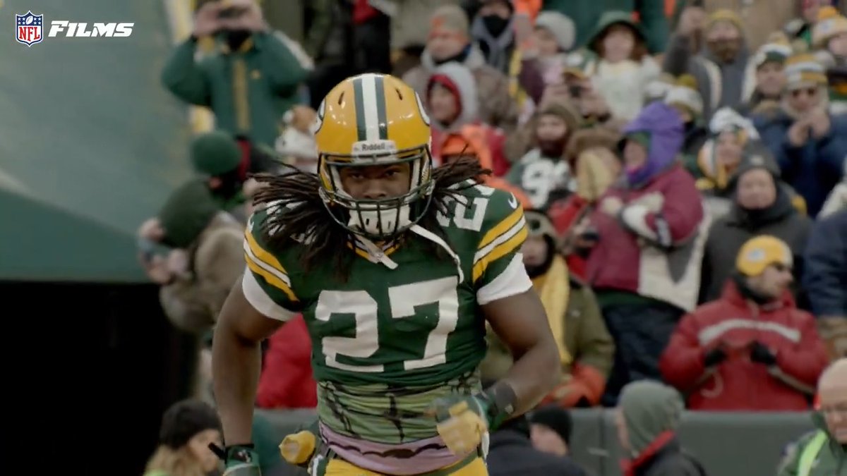"You the Hulk, they can't stop you! Rookie Eddie Lacy burst onto the scene like a superhero in 2013 🦸 @Packers