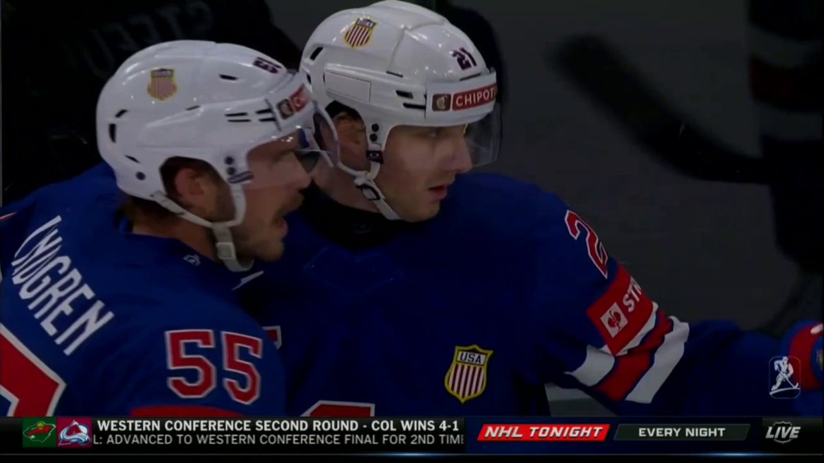 Alex Steeves (Boston Bruins) gets USA Hockey on the board! 🚨 📺: Switzerland vs. USA at #MensWorlds on NHL Network