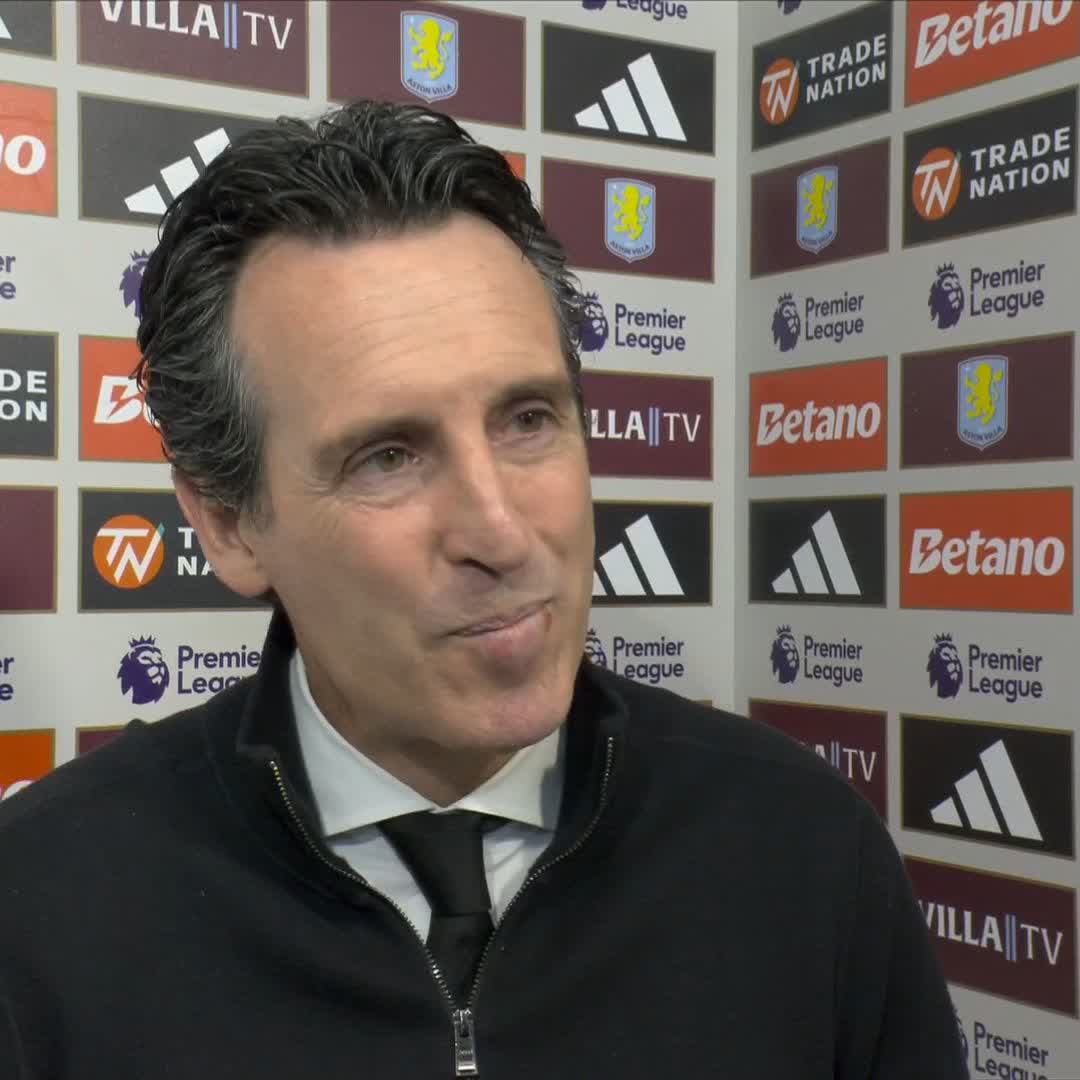 "So, so proud" 🙌 Unai Emery reacts after Aston Villa beat Liverpool 4-2 in their last home game of the season 🎙️