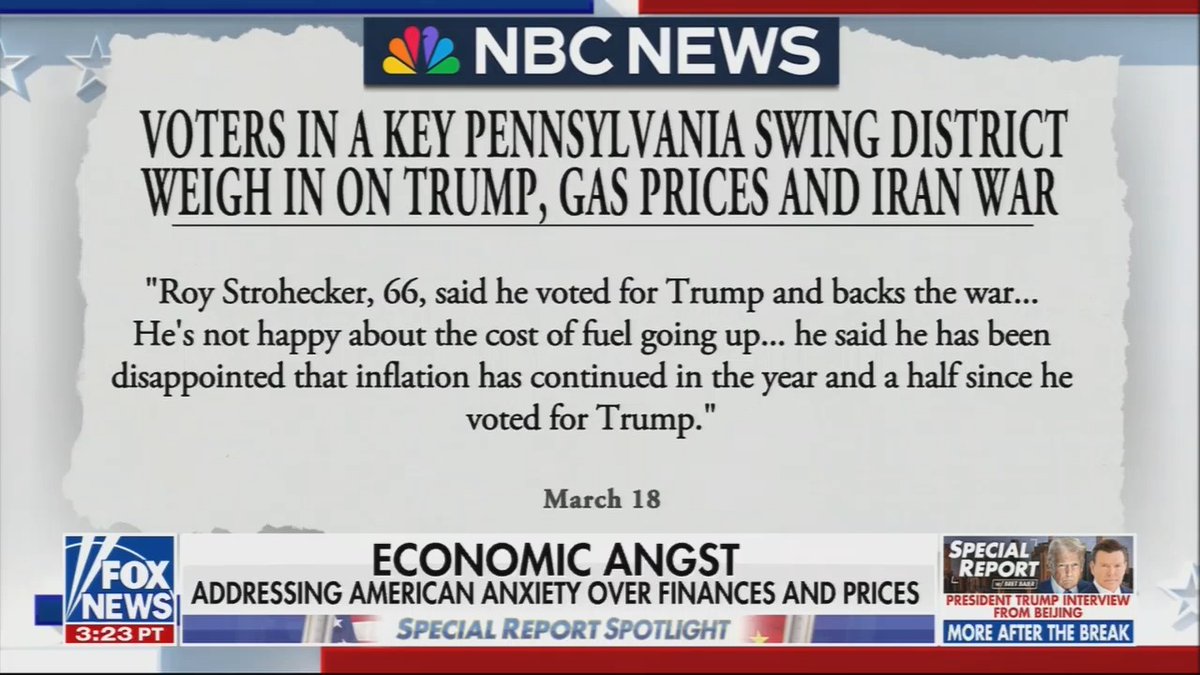 Q: Roy in Pennsylvania is a retired farmer. He can't handle fuel costs going up. What would you say to him? Trump: We just hit the highest stock market price ever