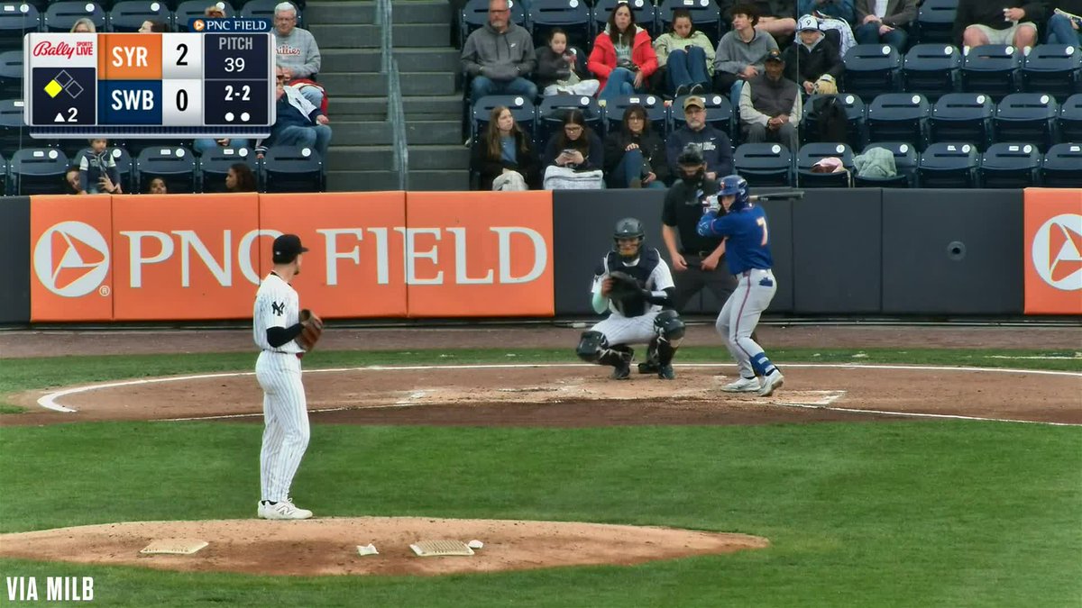 Nick Morabito rips an RBI single for Triple-A Syracuse!