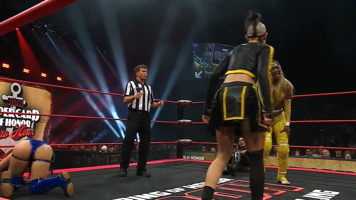 It’s heavy striker vs. heavy striker as JANAI KAI 🥋🇩🇴🇵🇷👹 and Queen Aminata クィーンアミナタ go head-to-head! Watch #ROHSupercard ZERO HOUR! ➡️