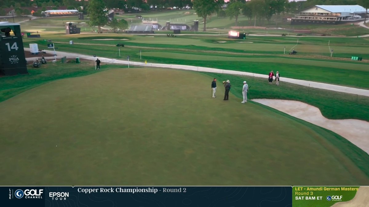 It's no secret players were puzzled by the tough 14th hole pin placement on Friday at the PGA Championship. So Smylie Kaufman took out the putter and wedge to give a firsthand look live from Aronimink 🔎👀