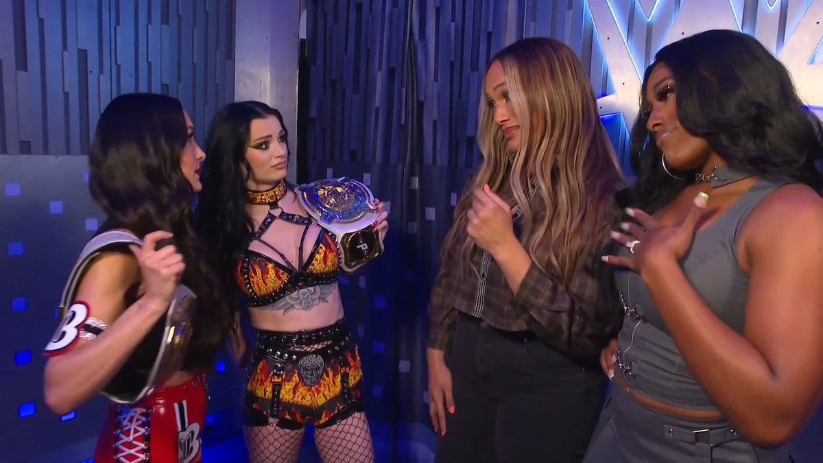 The sharks are circling. 🦈 The Irresistible Forces are keeping an eye on Brie Bella, Paige and the WWE Women's Tag Team Championship. 👀 Lash Legend | Lina Fanene