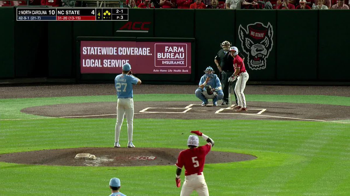 Continuing to chip away. B4 | NCSU 7, UNC 10