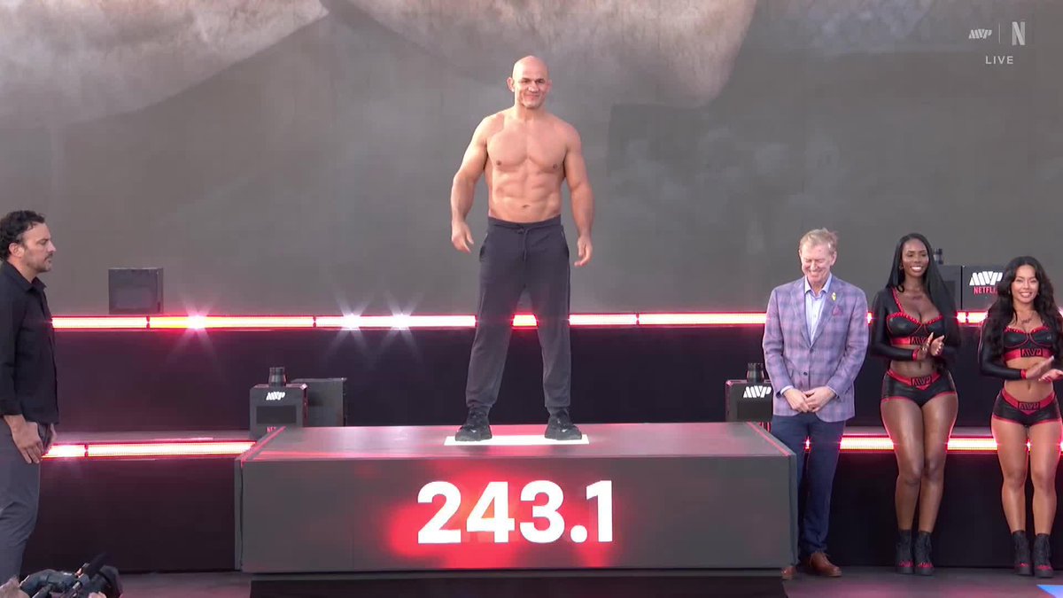 Junior Dos Santos (245.4 lbs) - Former UFC Heavyweight Champion. The smile is still there. The hands never left. — Saturday, May 16th LIVE only on Netflix Intuit Dome - Los Angeles, CA #RouseyCarano #NgannouLins #DiazPerry