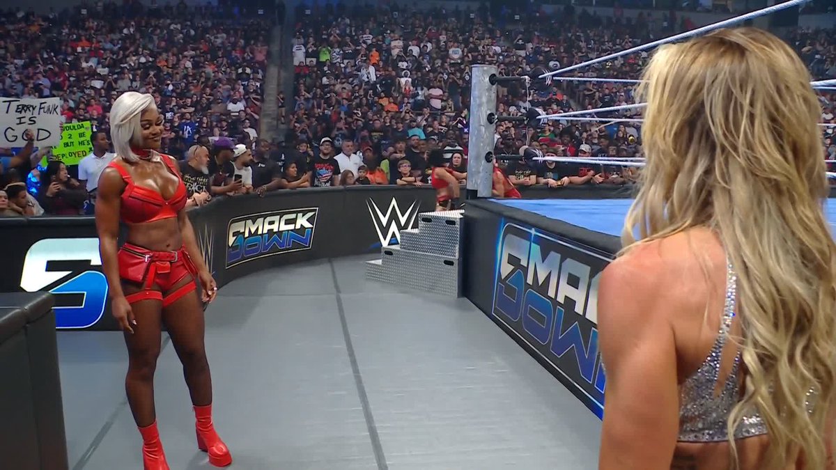 This was bound to happen 😬 Jade Cargill and Charlotte Flair can't stand each other!