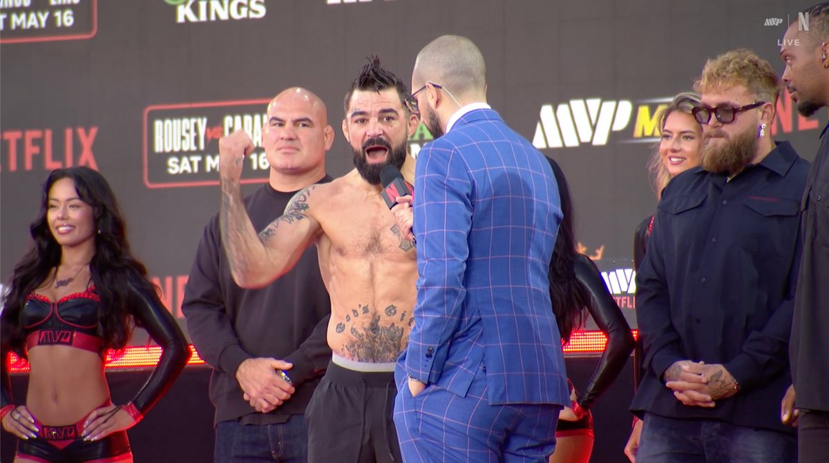 Mike Perry was FIRED UP speaking with @ArielHelwani after his final face off with Nate Diaz. “I’M KNOCKING OUT NATE DIAZ.” 🗣️🗣️🗣️ #RouseyCarano TOMORROW, May 16 9 PM ET | 6 PM PT LIVE on Netflix