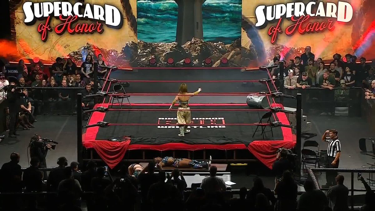 MAGICAL GIRL SPLASH THROUGH THE TABLE! Watch #ROHSupercard of Honor LIVE on Honor Club