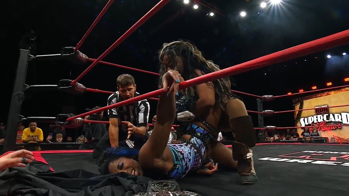 ATHENA REFUSED TO LET BILLIE THROW IN THE TOWEL! #ROHSupercard