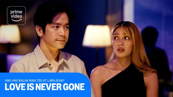 Mukhang magkakampi na ang dating ex-lovers. 😌 Anong balak nina Teo at Larajean? Stream Episodes 3 &amp; 4 of #LoveIsNeverGone.