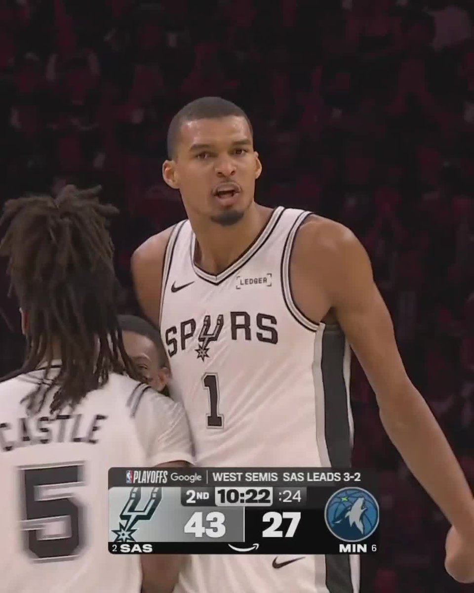 OUT OF THIS WORLD 👽 Wemby and the Spurs are headed to the WCF!