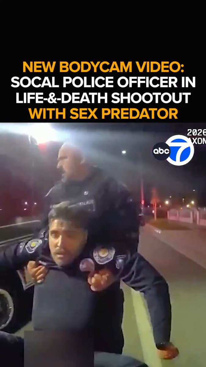 A Pasadena police officer is lucky to be alive tonight after a heart-stopping shootout with a sex predator. The suspect accosts a woman before fleeing. That's when a hail of gunfire erupts and an officer is hit. New bodycam video - Tonight at 11 from ABC7