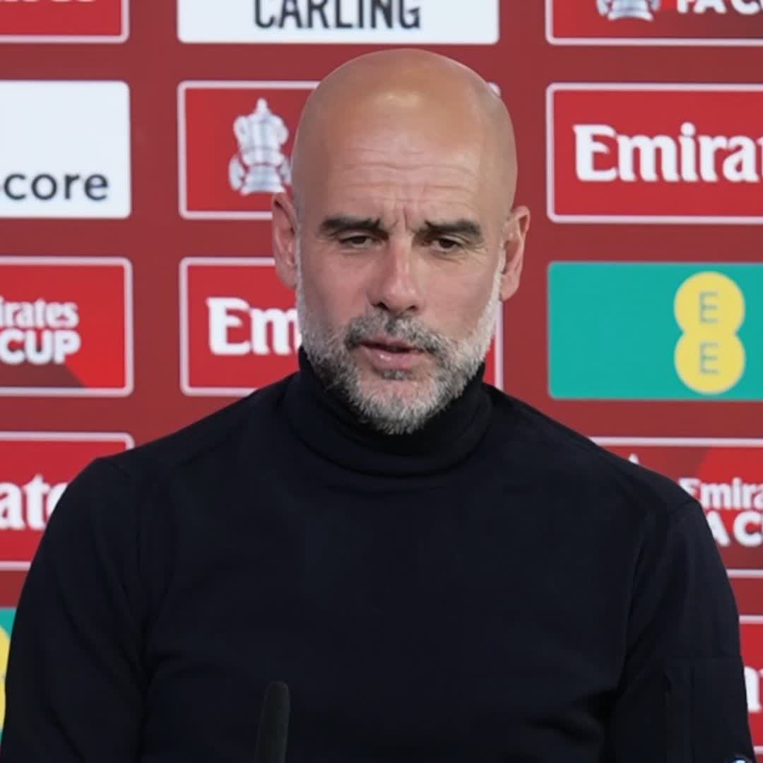 "I've been fun, I have one more year on my contract" 👀 Pep Guardiola reminds everyone he has a year remaining on his contract after he was asked whether today is his final match at Wembley 🔵🏆