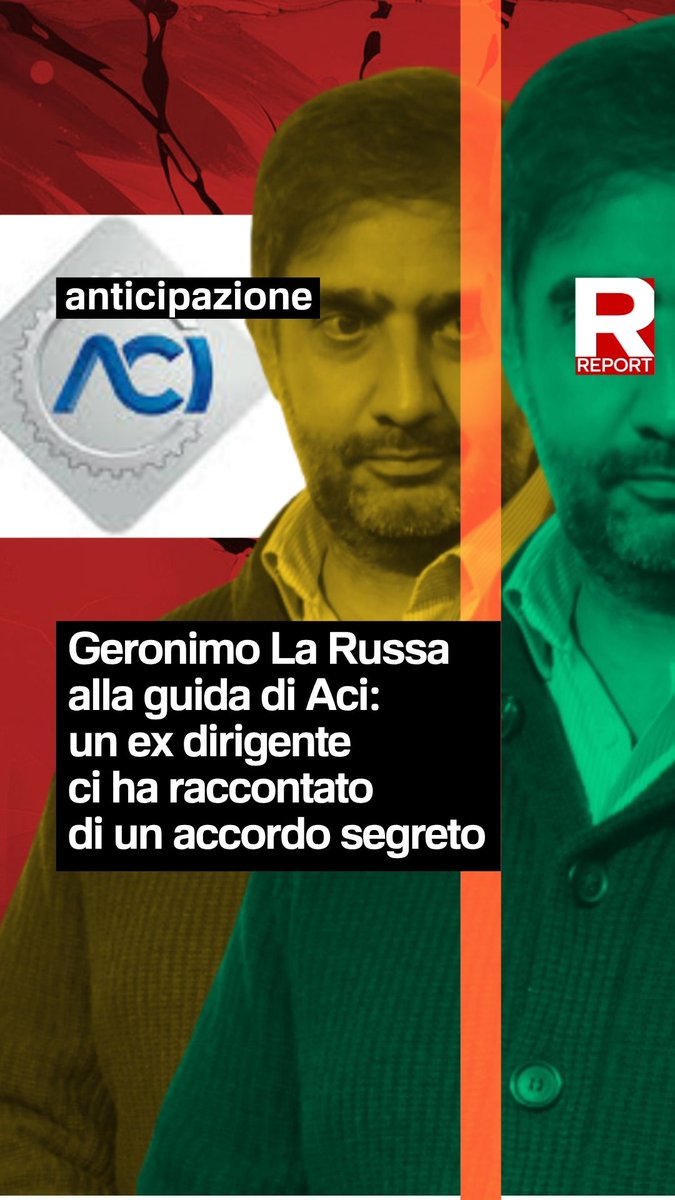 Un ex dirigente ci ha raccontato di un incontro e un accordo segreto per portare Geronimo La Russa alla guida di Aci. Ne parliamo domani, dalle 20.30 su #Rai3 👇