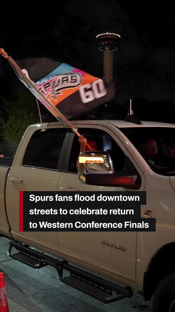 San Antonio punctuated the Spurs' Game 6 closeout win with the city's signature celebration. Fans will hope for more honking Monday as the Spurs face Oklahoma City in Game 1 of the Western Conference Finals.