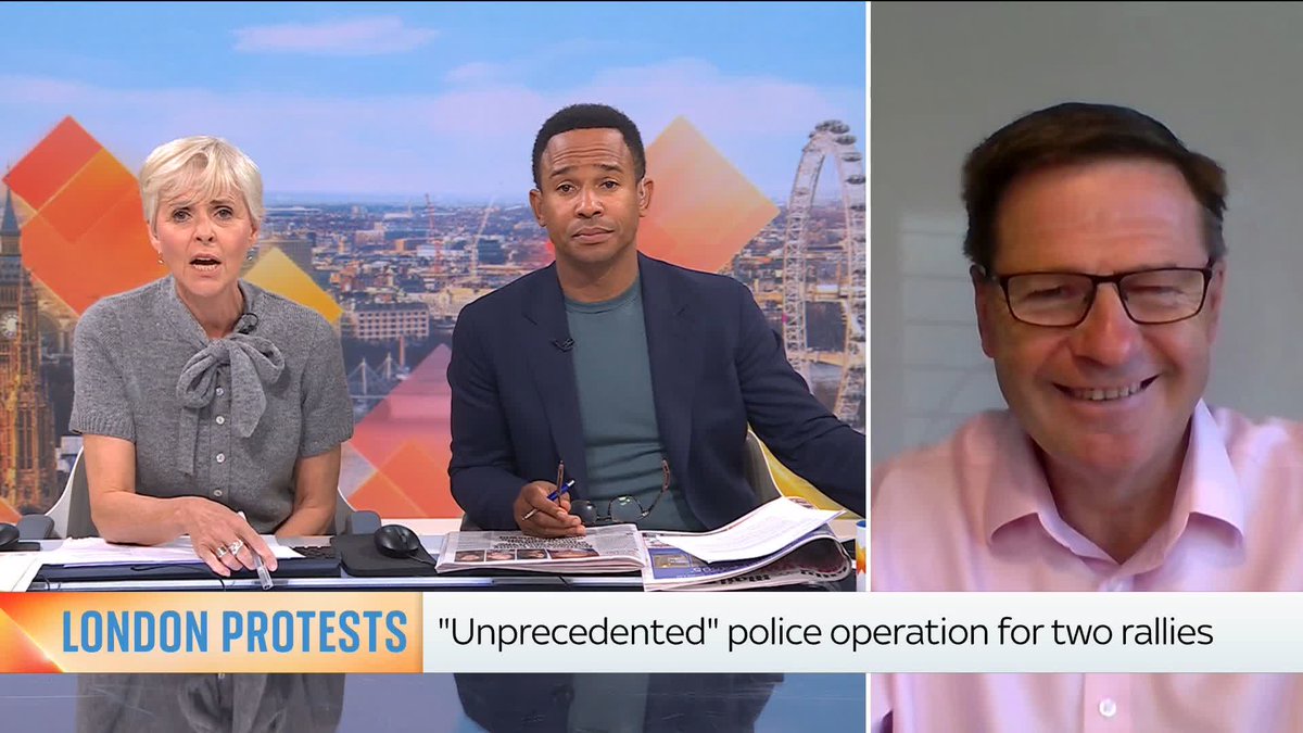 "A difficult day for policing" Police commentator Graham Wettone describes the police tactics the force will use for the Unite the Kingdom and pro-Palestine rallies, as well FA Cup Final crowds 📺 Sky 501, Virgin 602, Freeview 233, and YouTube