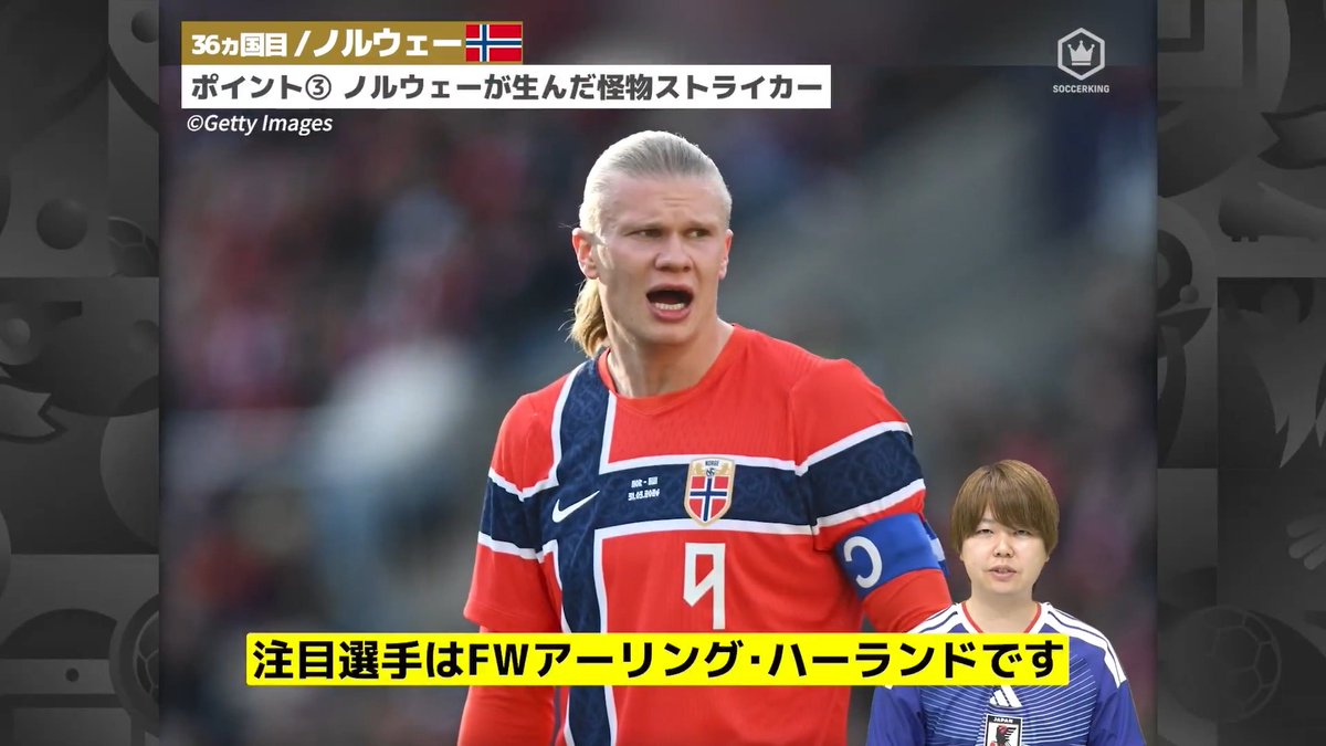 ◤注目選手◢ W杯初登場の怪物ストライカー ノルウェー代表🇳🇴 4年に一度、サッカーの祭典 大会出場48カ国ガイド36カ国目