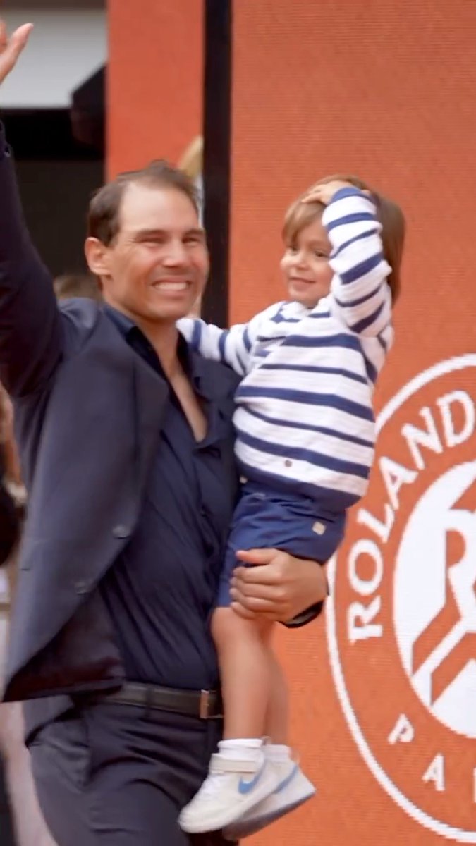 The sweetest moment between Rafael Nadal and Rafa Jr. at Roland Garros 🥹