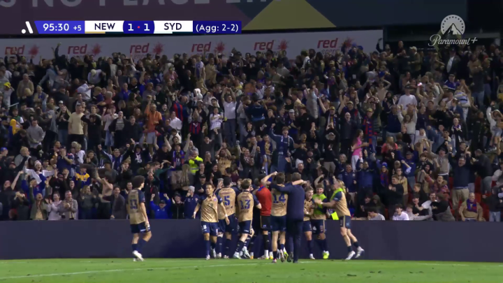 ARE YOU NOT ENTERTAINED?!?! Eli Adams with a 96th minute equaliser to send the Semi-Final to extra time 🤯😱 Watch #NEWvSYD live on 10 Drama, and stream live on Paramount+ 📺