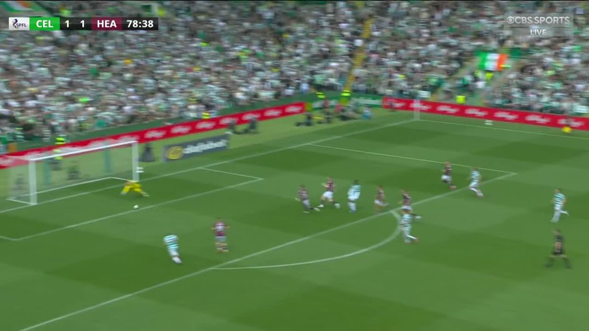 Celtic come SO close to taking the lead vs. Hearts 🤏 As it stands, Hearts are just over 10 minutes away from becoming Champions of Scotland for the first time since 1960 🏆 Don't miss the culmination of Celtic vs. Hearts LIVE on CBSSN right now 📺