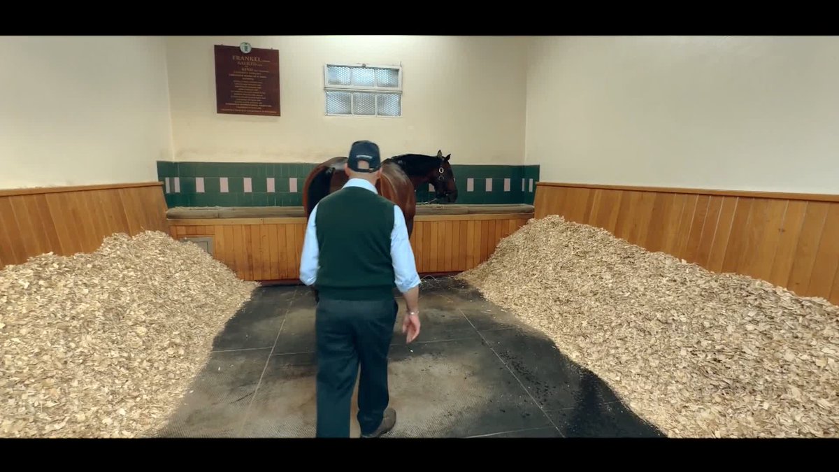 Two previous Lockinge Winners 🏆 🏆 A visit to Banstead Manor to meet Lead Artist and the legendary Frankel! 💚⚪️🩷 #ITVRacing | Juddmonte