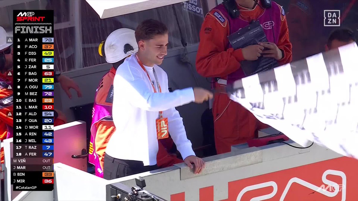 Lo has hecho muy bien, Fermín 😂👏🏻 El jugador del Barça ondea la bandera de cuadros en MotoGP 🏁 #MotoGP #CatalanGP