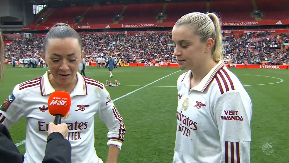 "The fans have been incredible" Katie McCabe after assisting in her final game for Arsenal 🥹