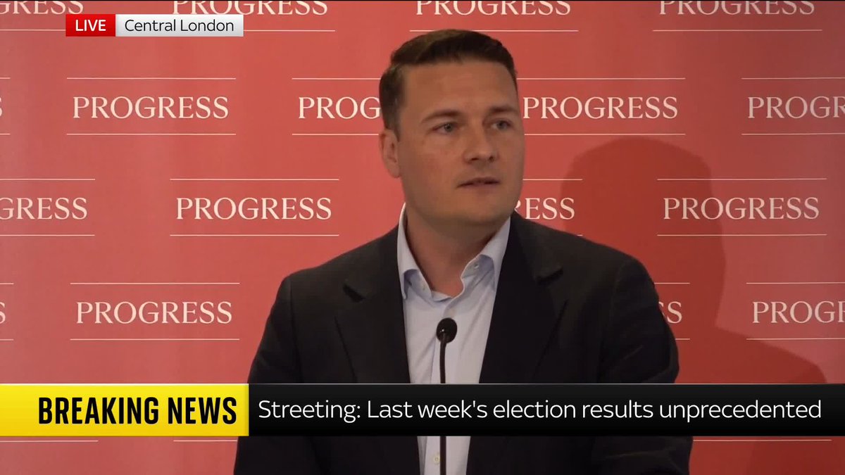 'For the first time in our country's history, nationalists are in power in every corner of the UK.' Wes Streeting speaks at the conference of Progress, a Labour-affiliated group. This is the first time he has spoken publicly since he quit the cabinet