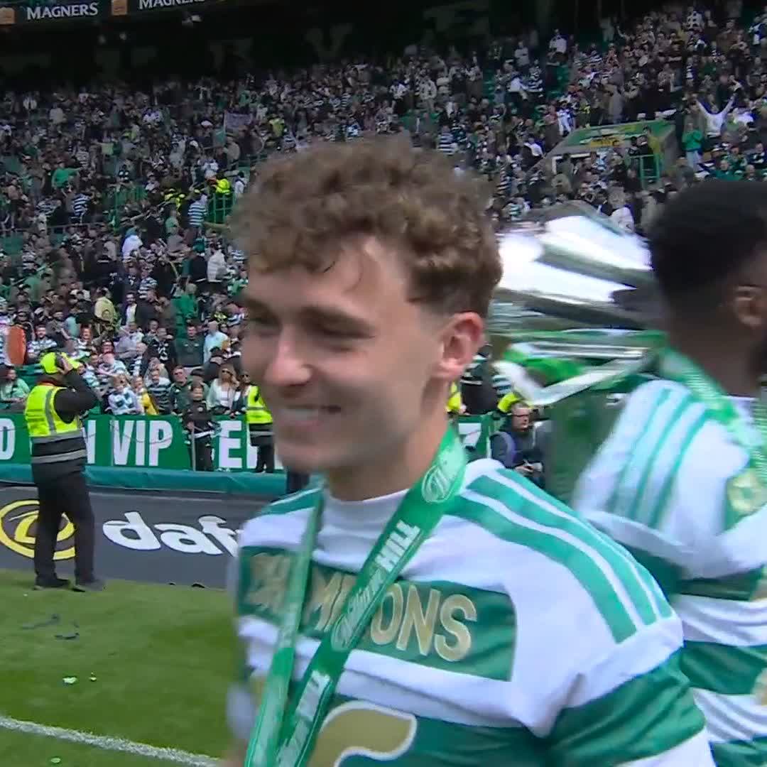 💚 "They've changed my life" Hear from Callum Osmand after his goal sealed Celtic's title, soon after returning from injury ⤵️