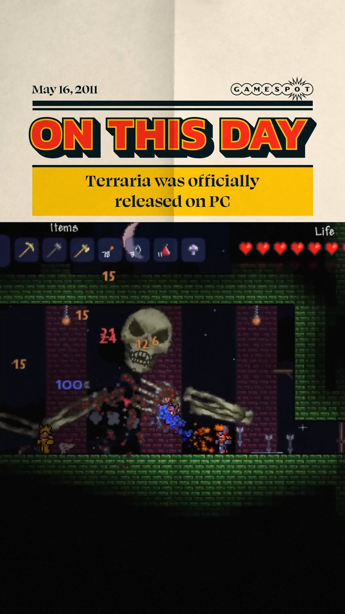 15 years since the release of Terraria and we're still playing... 👀⛏️