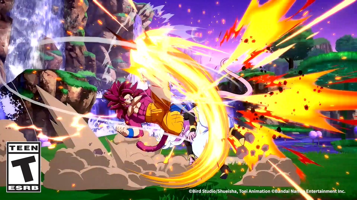 Dragon Ball FighterZ Goku (SS4, DAIMA) Move Showcase Raging Strike is a Wild Dash follow-up that launches the opponent upward. On hit you can Super Dash to extend combos. Heavy version moves behind the opponent for crossups. Keep them guessing! #DBFZ