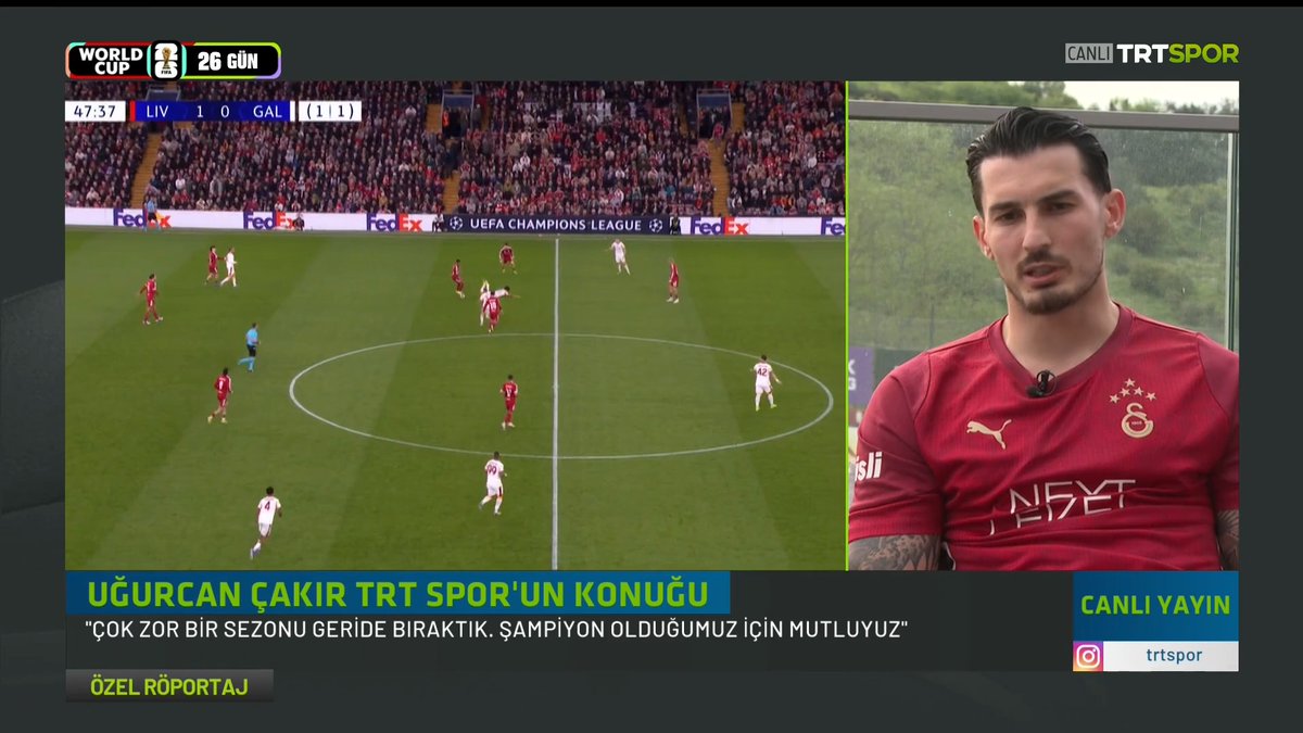 Uğurcan Çakır: "Her sene Şampiyonlar Ligi’nde oynamak istiyoruz. Onun için de şampiyon olmamız gerekiyordu. Bunun için mutluyuz."