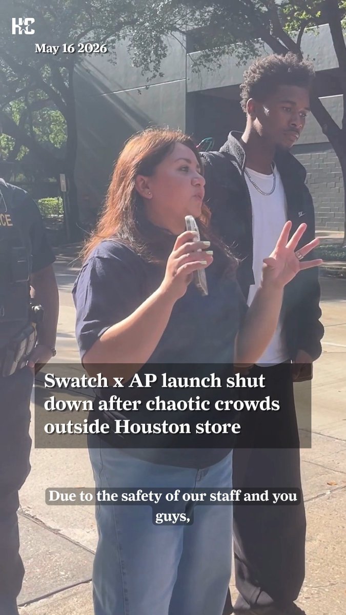 What started as a calm overnight line turned chaotic by sunrise as crowds pushed toward the front during the Swatch x Audemars Piguet launch in Houston. Customers said around 40 people who arrived shortly before opening were let into the store first, sparking yelling, line-cutting and frustration before sales were shut down for the day over safety concerns.⁠ 🔗