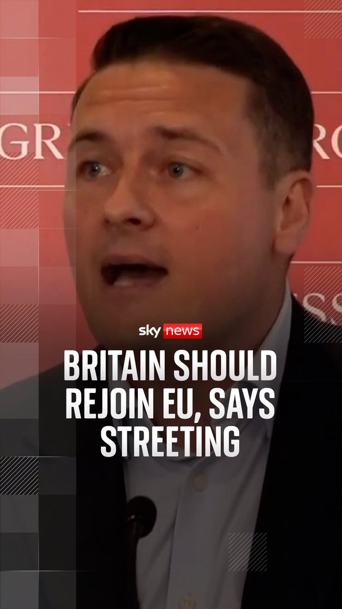 ‘Leaving the EU was a catastrophic mistake.’ Former health secretary, Wes Streeting, says that Britain should rejoin the European Union. Politics latest: