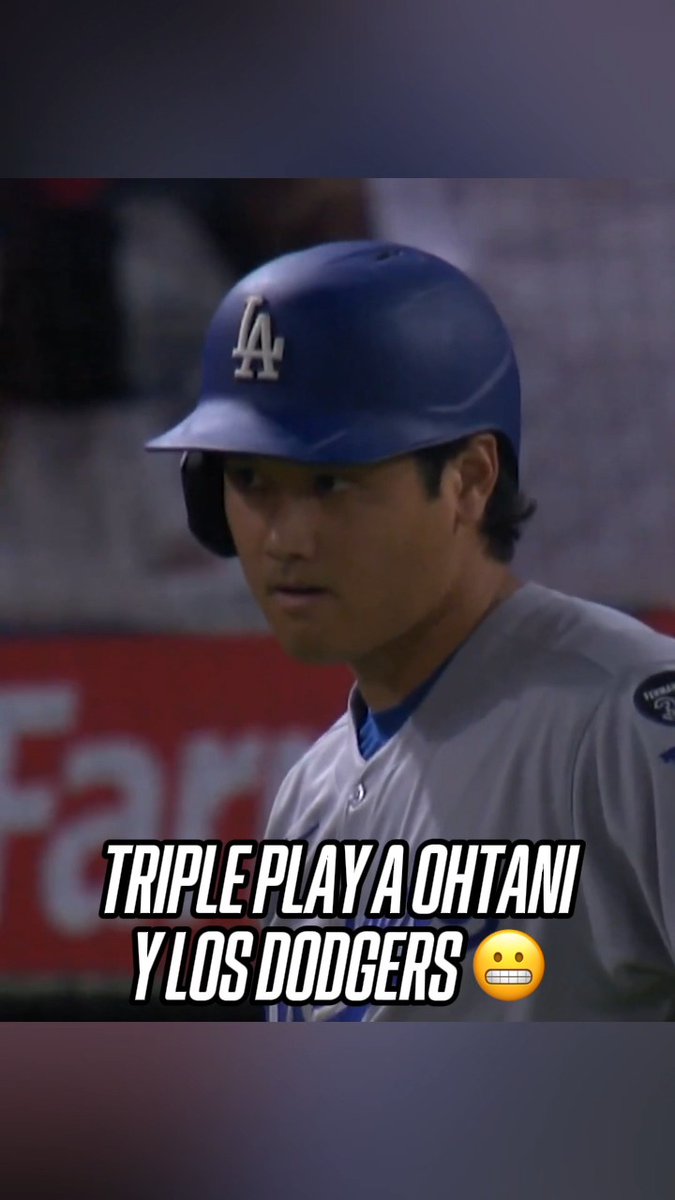 LA CARITA DE OHTANI AL TRIPLE PLAY QUE LES HICIERON... 😬 Vía: MLB