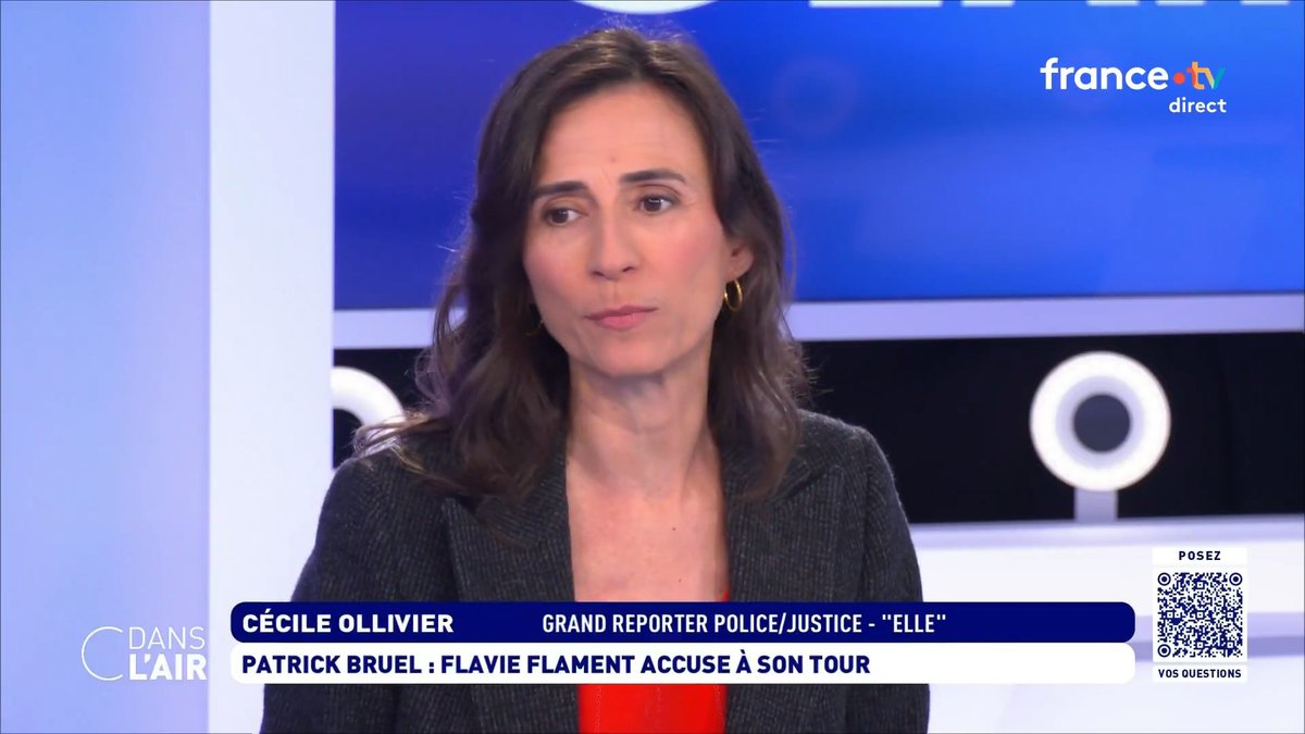 "Quand on dit que dans ce dossier, sur les 30 témoins, il n'y a pas de preuve, que ce ne sont que des mots, ce n'est pas vrai. Dans certains cas, il y a des preuves. Les dénonciations calomnieuses, ça peut arriver, mais très rarement. Les femmes ont tout à perdre en accusant quelqu'un d'aussi puissant que Patrick #Bruel." Cécile Ollivier #cdanslair