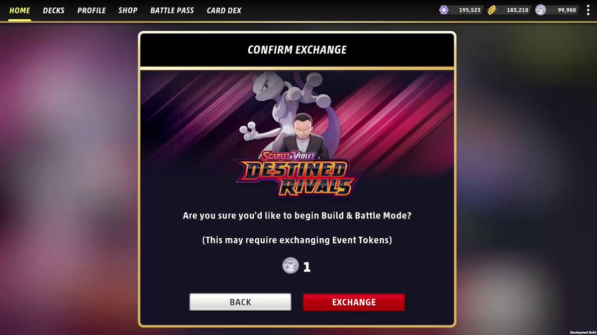 In order to play the Build &amp; Battle game mode, you'll first need to start a "run" by exchanging the new Event Token 🪙 currency for entry. Then, you'll receive a random, ready-to-play 40-card deck, along with four booster packs to open that can be used to augment your deck!