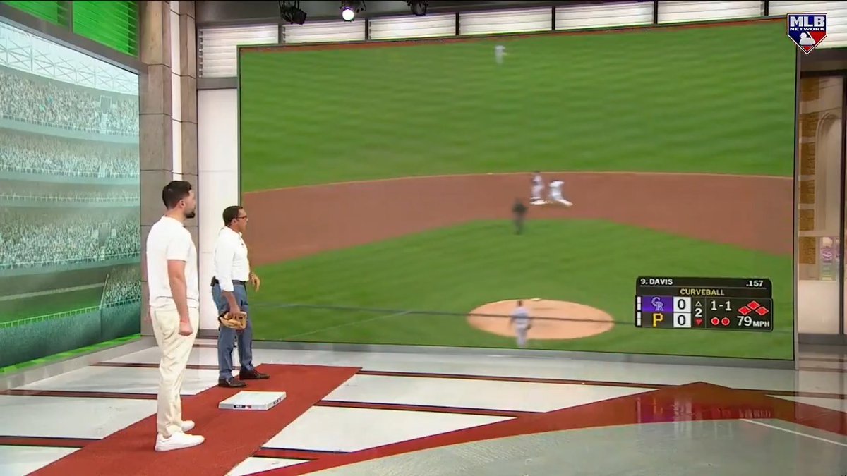 Brandon Lowe caused havoc on the bases by running through second base! 🧠 Eric Hosmer and DeRo applaud the Pittsburgh Pirates veteran showcasing "fundamentals 101."