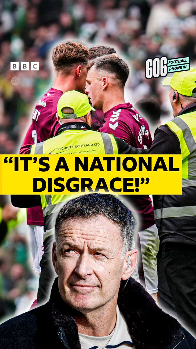 “IT’S AN UTTER SCANDAL!” 😡💔 Hearts fan Sean slams Celtic fans for the pitch invasion. #BBC606