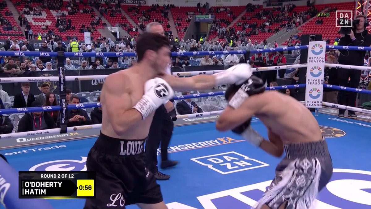 Hatim lands a BIG right hand on O'doherty #AllenHrgovic | Live NOW on DAZN ▪️
